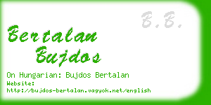 bertalan bujdos business card